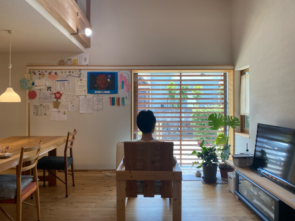 宇治市　ほぼ平屋の家。LWの戸袋に詰まった成長と思い出