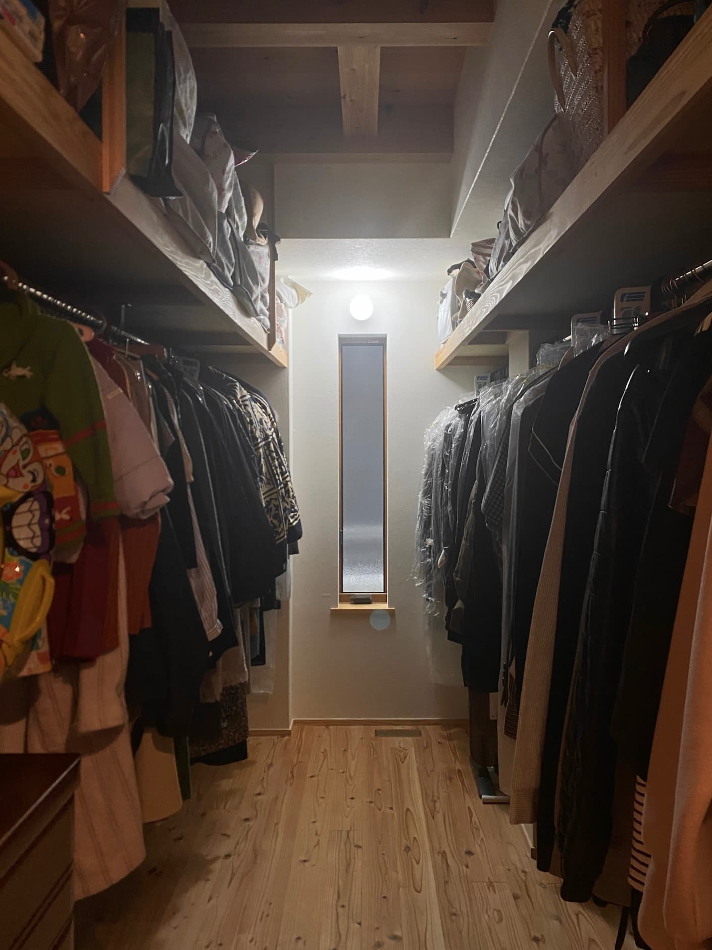 ゆとりあるウォークインクローゼット